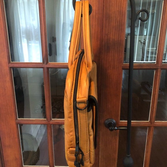 Deluxe Leather Laptop Folio Bag Professional Case - Picture 3 of 8